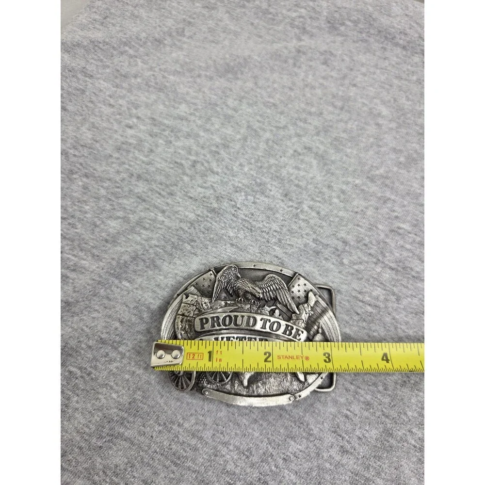 1983 Bergamot Brass Works Proud To Be A Veteran Belt Buckle